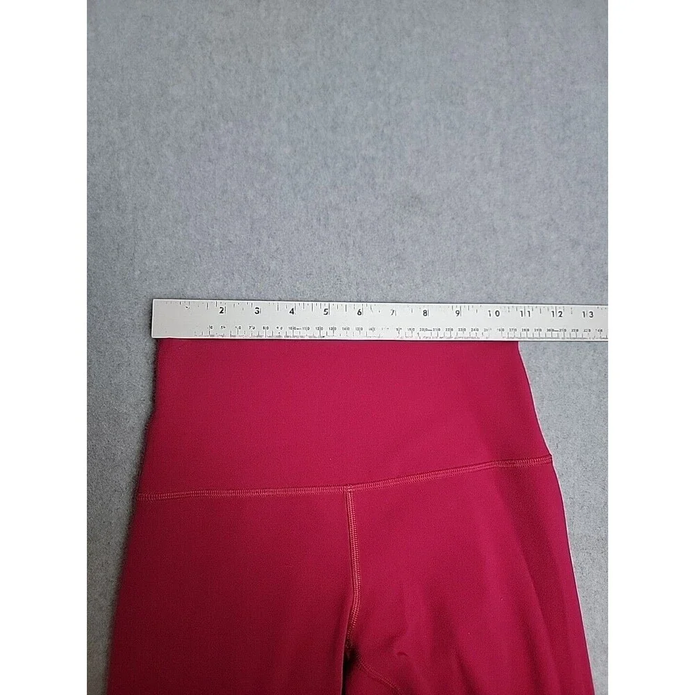 Lululemon Leggings Womens 4 30x21 Cropped‎ Hot Pink Athletic Running Stretch - Picture 8 of 10